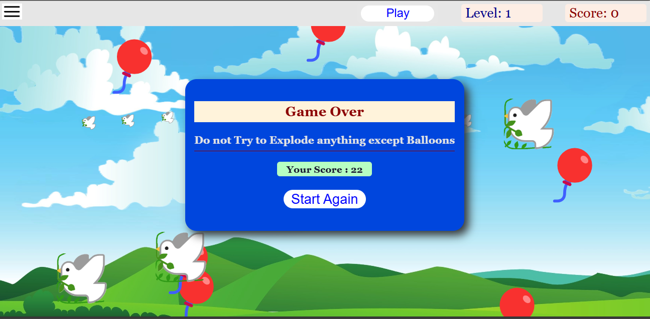 Exploding Balloons screenshot