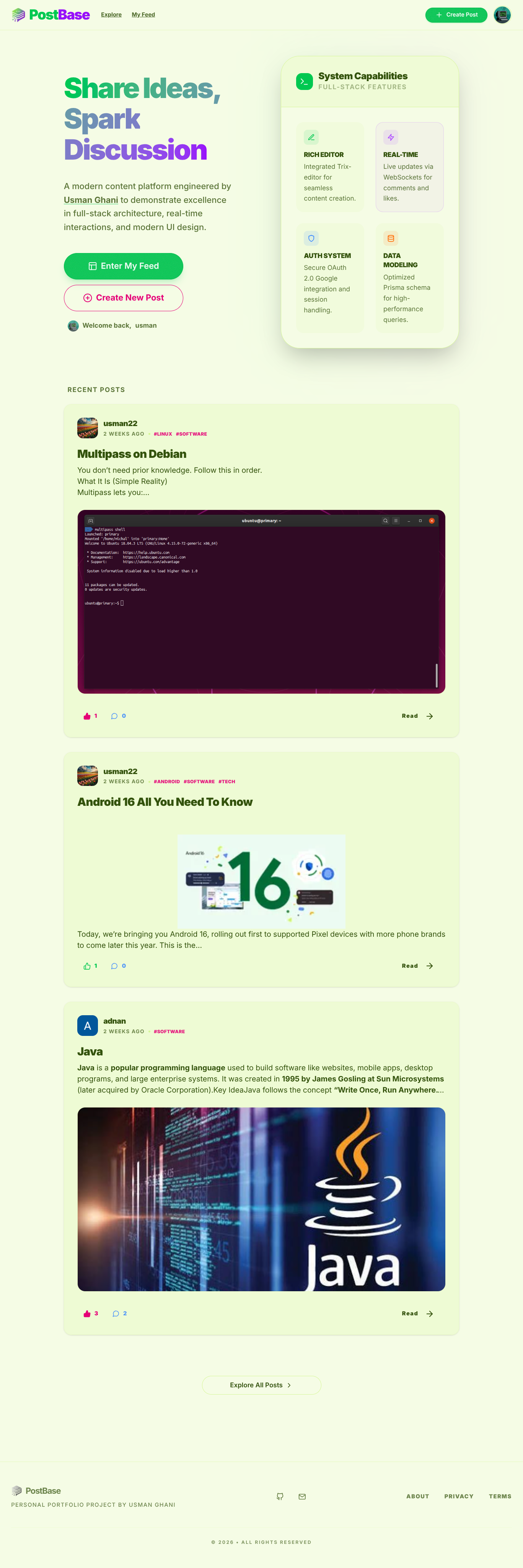 userPost screenshot